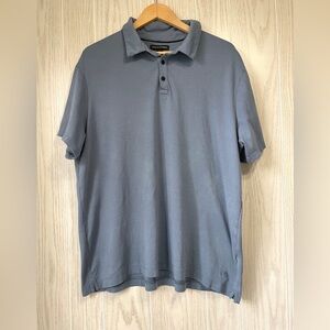 Banana Republic Men's XXL Pima Cotton Grayish Blue 3 Button Polo EUC